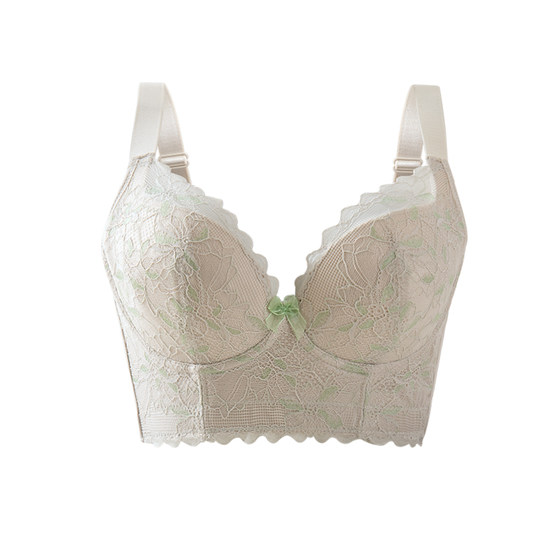 The daughter's waist adjustment underwear gathers the parallel dairy, the chest correction is expanded on the anti -defense drooping latex thin cup bra