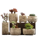 Дышащий цветочный горшок, керамический ретро креативный комплект