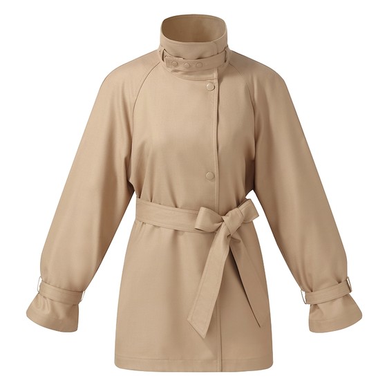 
50% off Gloria Worsted Wool Windbreaker Women's 25 New Autumn Fashionable British Turtle Collar Jacket