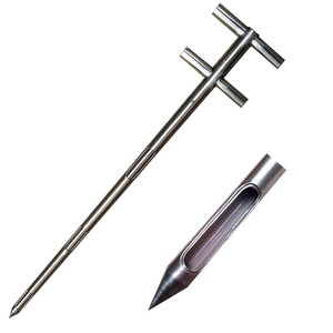 Grain sample wheat corn basket rod rice rice stainless steel grain library sawtooth folding sample
