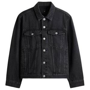 
HM men's denim jacket spring lapel loose couple American single-breasted jacket 1295737
