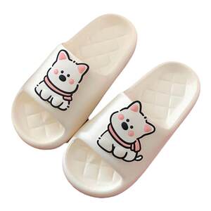 Thin strips of cute and cute West Highland puppy indoor deodorant slip-ons for men and women summer bathroom non-slip slippers