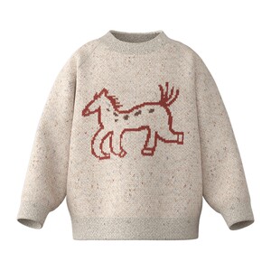 [New Year] papa climbing winter children's sweater for boys and girls cashmere sweater thickened warm knitted inner top