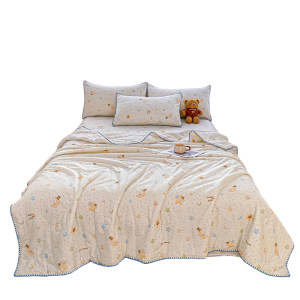 
Jialiya double-layer gauze summer cool quilt pure cotton machine washable summer quilt summer cotton quilt single quilt air-conditioned quilt