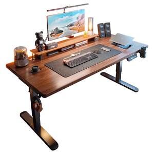 
Solid wood electric lifting table bedroom home desk e-sports table office table lifting computer table work table