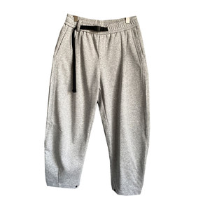 
Spring and Autumn American casual handsome gray knitted sweatpants men's straight loose drawstring versatile wide-leg sports pants