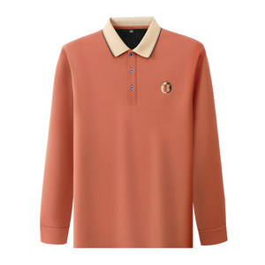 
Woodpecker Men's POLO Shirt Plus Velvet Thickened Long Sleeve T-Shirt Men's Autumn and Winter New Warm Casual Bottoming Top