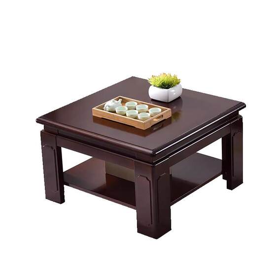 Solid wood generous table minimalist living room coffee table side several squares side of the sofa, square simple Chinese office tea table
