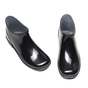 Men's large size short tube rain boots low top water shoes anti-slip rain boots rubber shoes kitchen car wash shoes 45 46 47 48 50 size
