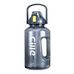 Large capacity tritan material portable handle with straw
