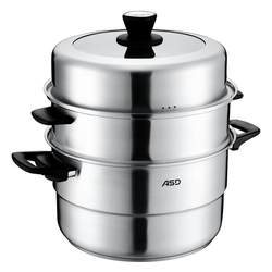 Aistar steamer 304 stainless steel three-layer large capacity