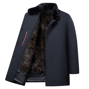 
[Pure wool/mink fur collar/rabbit fur lining] Montagut 25 winter men's woolen coat fur pie overcoming C