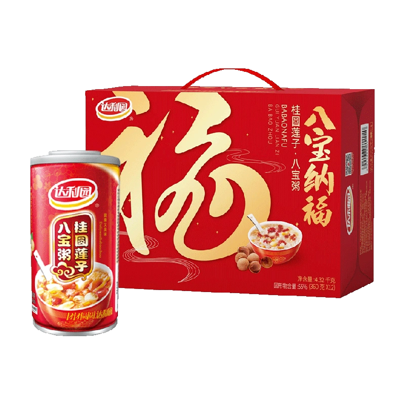达利园桂圆莲子八宝粥整箱装速食即食休闲聚餐送礼佳品