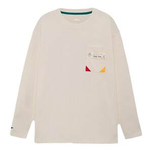 Li Ning genuine new men's basketball series sports, leisure fashion printing round collar long sleeve T -shirt ATLR113