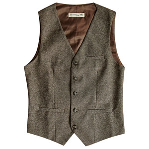 SOARIN retro British tweed suit vest men's character pattern Peaky Blinders business vest vest