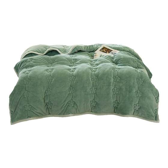 
MUJI flannel quilted blanket thickened winter velvet blanket quilt coral velvet three-layer ultra-thick leisure blanket