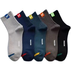 50 pairs of disposable socks for men, trendy and versatile SP mid-calf socks for all seasons, men's breathable stockings, business sports socks