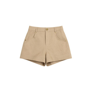 
pusumede Strolling Wutong High Waist Khaki A-Line Shorts Women's Pants Simple Temperament Straight Casual Pants