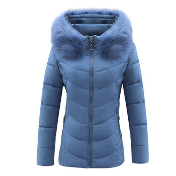 Middle-aged and elderly women's slim-fitting short cotton coats