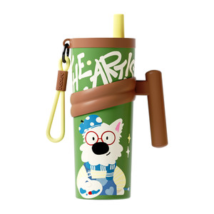 
bablov straw insulated cup with high appearance, portable handle, desktop cup, large capacity tea cup, birthday gift