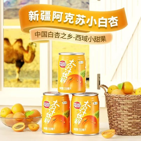 中粮屯河杏汁果汁饮料夏日火锅聚会搭档酸甜适口好滋味250ml*10瓶