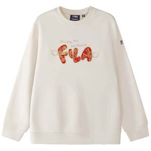 
FILA KIDS children's clothing children's sweatshirt spring style boys and girls baby pullover red New Year's top