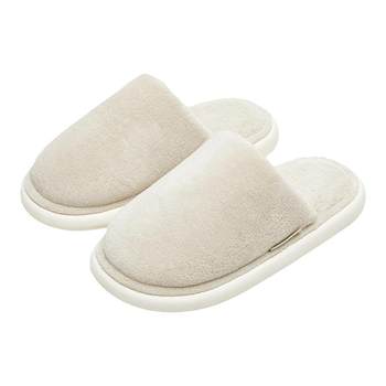 Antibacterial and anti-odor cotton slippers for women office silent floor
