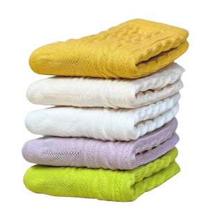 Korean version of autumn and winter new style twisted vertical striped socks for women's middle tube solid color pile confinement socks retro forest style ins trend
