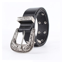 Carved rivet hottie belt for women y2k high-end versatile