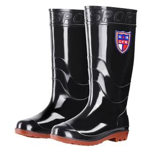 Rainy boots Men's mid -high tube thick sole wear -resistant rain boots waterproof anti -skid construction short jam shoes autumn model low -top water rubber shoes
