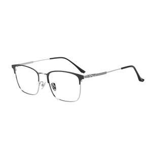 Muchuan myopia glasses Men's big face pure titanium half -frame ultra -light titanium eyebrow line business network with eye frame female
