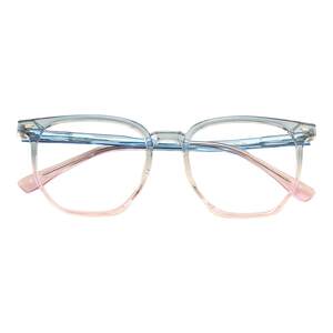 
Transparent blue glasses frame for men and women with myopia can be matched with gradient TR90 plain face round face decoration Japanese style glasses frame