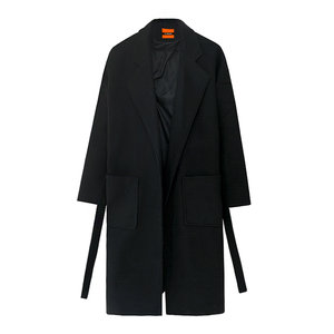 
New Korean wool coat for men's mid-length loose wool thickened couple's windbreaker wool coat trendy coat