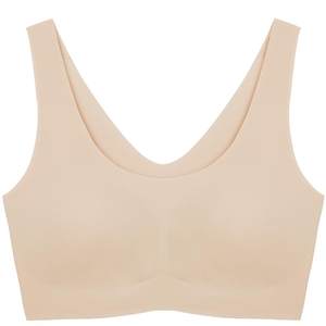 Yu Shuxin's same style uras no size small breasts seamless invisible red underwear liquid foundation vest bra