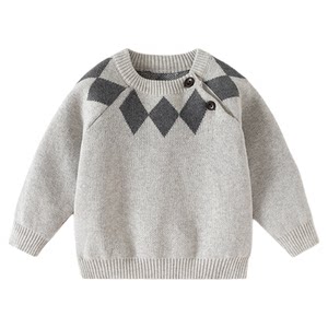 
Oak mont children's sweater pure cotton anti-pilling baby sweater boy autumn and winter pullover top anti-static