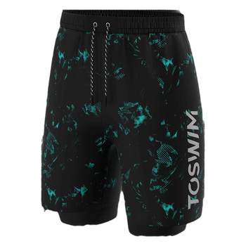 TOSWIM men's beach pants double -layer anti -embarrass
