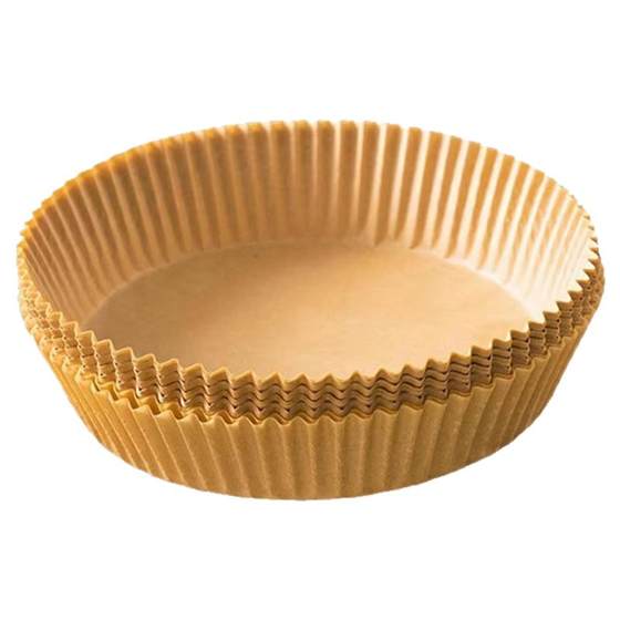 Air fried cooker dedicated paper dish household high temperature resistant oil absorption paper pad food oven baking silicon oil paper barbecue round
