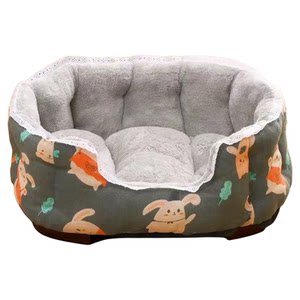 
In winter, plus velvet keep warm and fully washable large, medium and small dog kennel cat kennel lace deep sleep pet bedding supplies