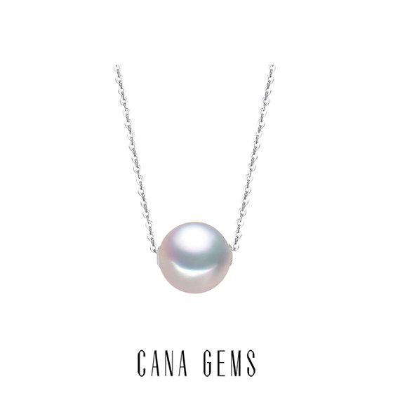 CANA GEMS12-13mm极光爱迪生18K金珍珠路路通 项链925银链饰品