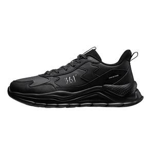 
361 Men's Shoes Sports Shoes 2026 New Spring and Summer Soft Sole Waterproof Running Shoes Men's Black Leather Casual Shoes