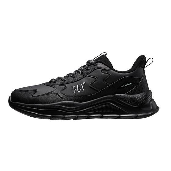 
361 Men's Shoes Sports Shoes 2026 New Spring and Summer Soft Sole Waterproof Running Shoes Men's Black Leather Casual Shoes