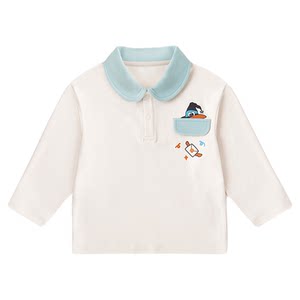 
[Antistatic base shirt] Children's long-sleeved T-shirt Dudu home winter girls tops boys clothes baby children's clothing