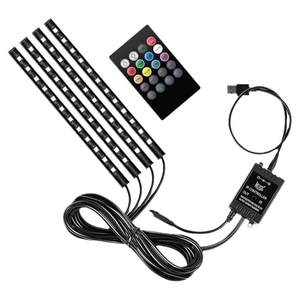 Inner atmosphere of the car modified car USB colorful burst flashes atmosphere decorative LED music rhythm lamp free wiring