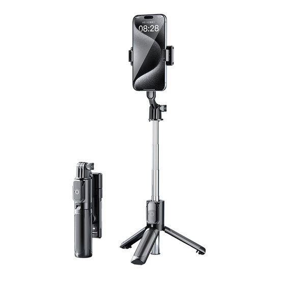 
American HOOYS travel portable mini selfie stick floor tripod 2025 new mobile phone universal camera artifact 360-degree rotatable live shooting bracket multi-functional handheld anti-shake stand