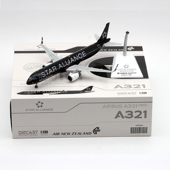 Jcwings 1/200合金飞机模型 新西兰航空 A321NEO ZK-OYB 星空联盟