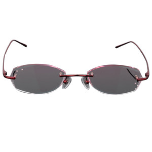 Diamond cut -edge glasses inlaid Diamond Women's Titanium Frameless Glasses Frame Frame Glasses Glasses Glasses Glasses with near -visual glasses 1062