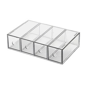 
Glasses storage cartridge sunglasses sunglasses desktop multi-grid drawer type finishing box acrylic multi-layer display rack