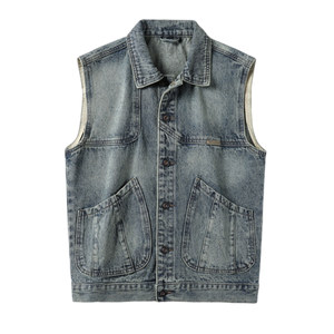 
Spring and Autumn Denim Vest Men's American Retro Workwear Vest 2026 Spring New Casual Loose Vest