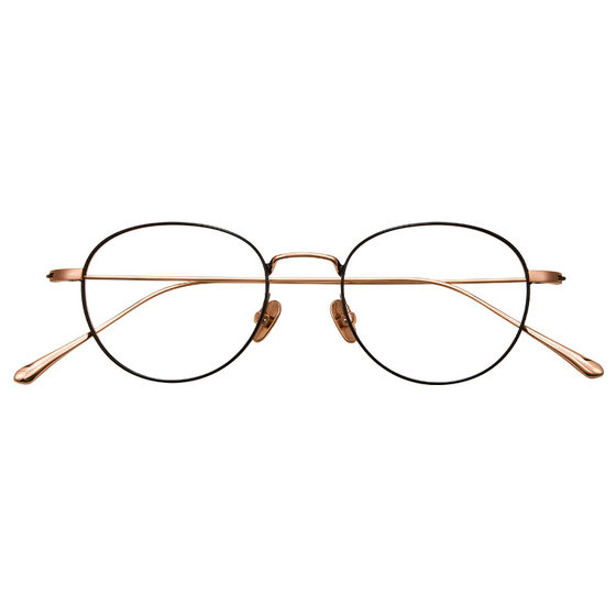 Ultra-light pure titanium myopia glasses for women can be equipped with high-number astigmatism lenses, literary retro small round frame small face eye frame
