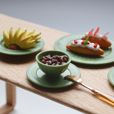 taobao agent 6 -point doll house micro -shrinkable food dishes set BJDOB11GSCBLYTHE soldiers simulation food and panel bowl